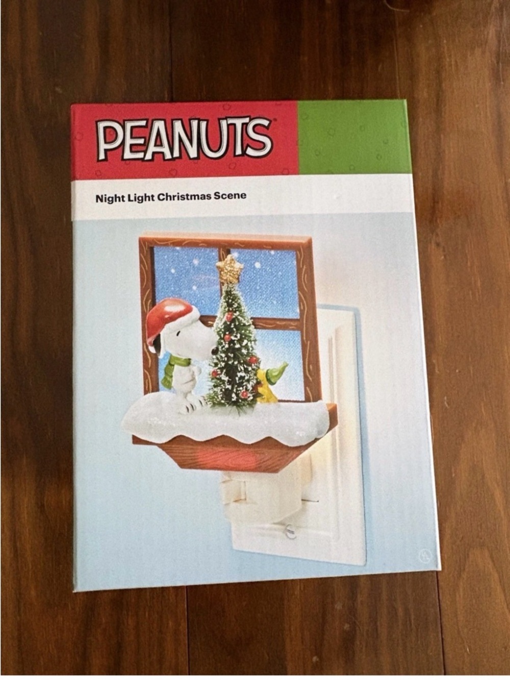 Peanuts Red and Green Snoopy & Woodstock Christmas Night Light